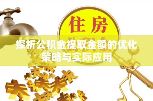 水富探析公积金提取金额的优化策略与实际应用