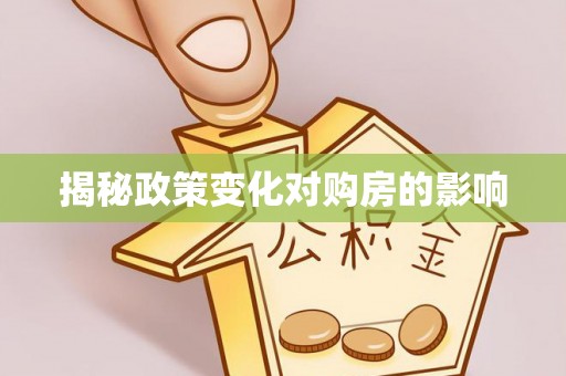 水富揭秘政策变化对购房的影响