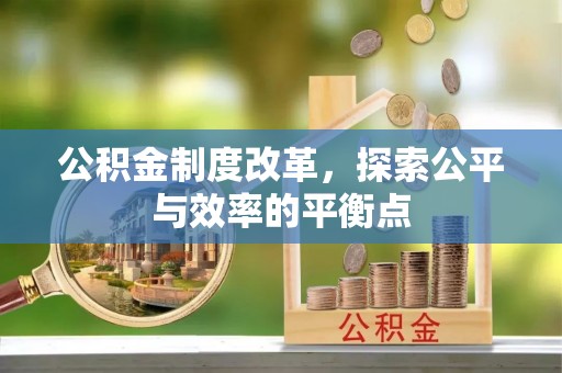 水富公积金制度改革，探索公平与效率的平衡点