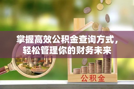 水富掌握高效公积金查询方式，轻松管理你的财务未来